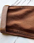Vintage Brown Straight©\Leg Workwear Denim Trousers