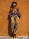 Women's Soft Casual Fashion Purple Shoulder Strap  Jumpsuit