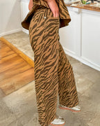 Zebra-print Pocket Pants