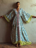 Art Ladies Linen V Neck Dress