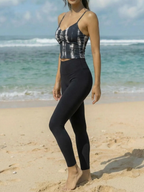 Yoga Tank Top, V-Neck Ruched Bust Crop Cami Top, Hippie clothes