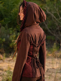 Cotton Boho Hoodie: Lace Ruffles, Bell Sleeves - Festival Top