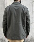 Vintage Blue-grey Multi-pocket Single-breasted Blazer