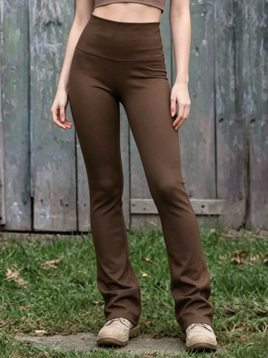 High-Rise Ruched Yoga Leggings with Slim Fit
