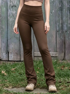 High-Rise Ruched Yoga Leggings with Slim Fit