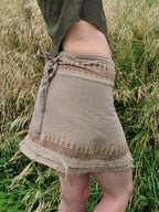 Block Printed Mini Wrap Skirt | 100% Cotton