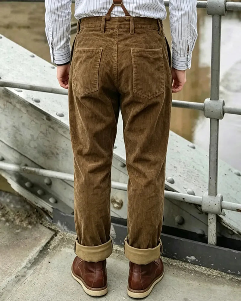 Vintage Tobacco©\Brown Wide©\Wale©\Corduroy Multi©\Patched Trousers