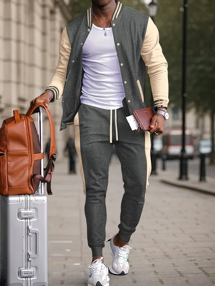 Versatile Sporty Jacket Pants Set