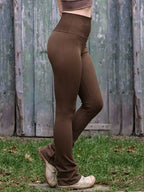 High-Rise Ruched Yoga Leggings with Slim Fit