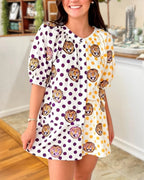 Full Shine Tiger Sequin Polka Dot Top