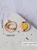 Bohemian Vintage Hollow-Out Moon Drop Earrings