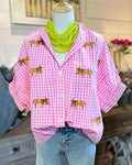 Pony Plaid Embroidered Shirt