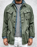 Vintage Olive Green Rip©\Stop Cotton M©\65 Military Field Jacket