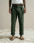 Retro Military Green Paratrooper Multi-pocket Cargo Pants