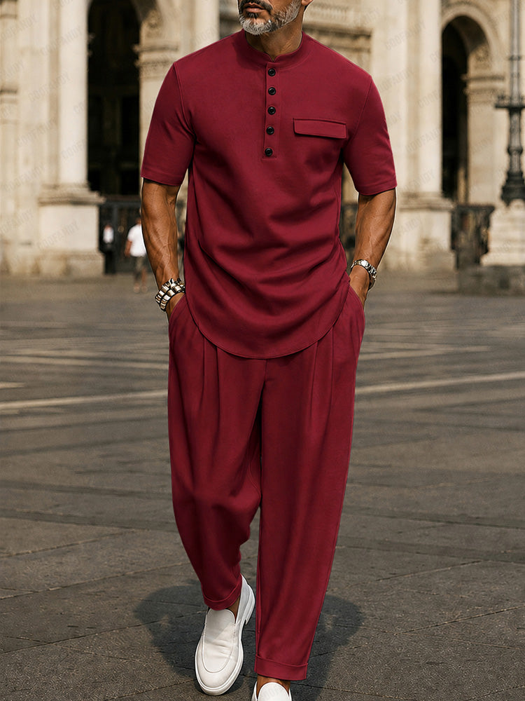 Effortless Leisure Contrast Color Matching Set