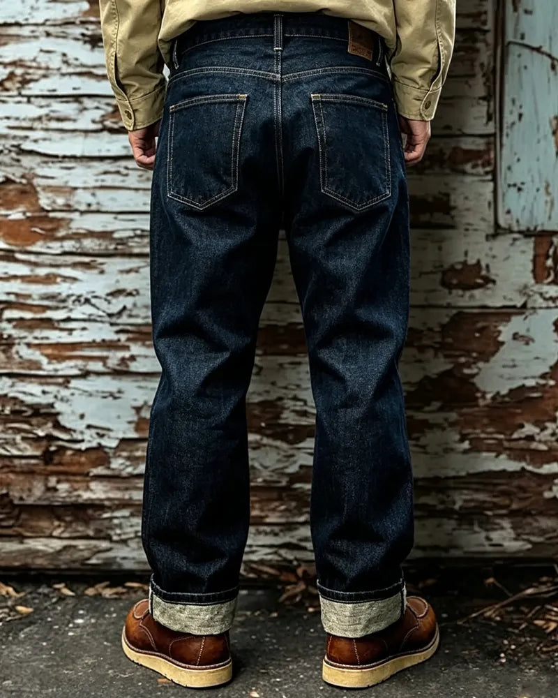 Vintage Dark Indigo Straight Leg Jeans