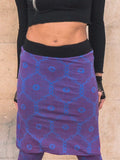 Festival Boho Overlay Skirt with Sacred Geometry allover Pattern Printed