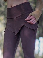 Hand Dyed Bamboo Leggings: Cotton Fleece Pixie Yoga Pants