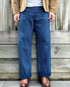 Vintage Railroad Stripe Straight Denim Pants