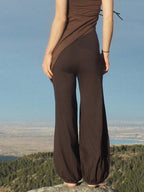 Skirt-Style Drawstring Cuff Balloon Pants