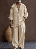 Zen-inspired 100% Cotton High Low Hem Longline Top Set