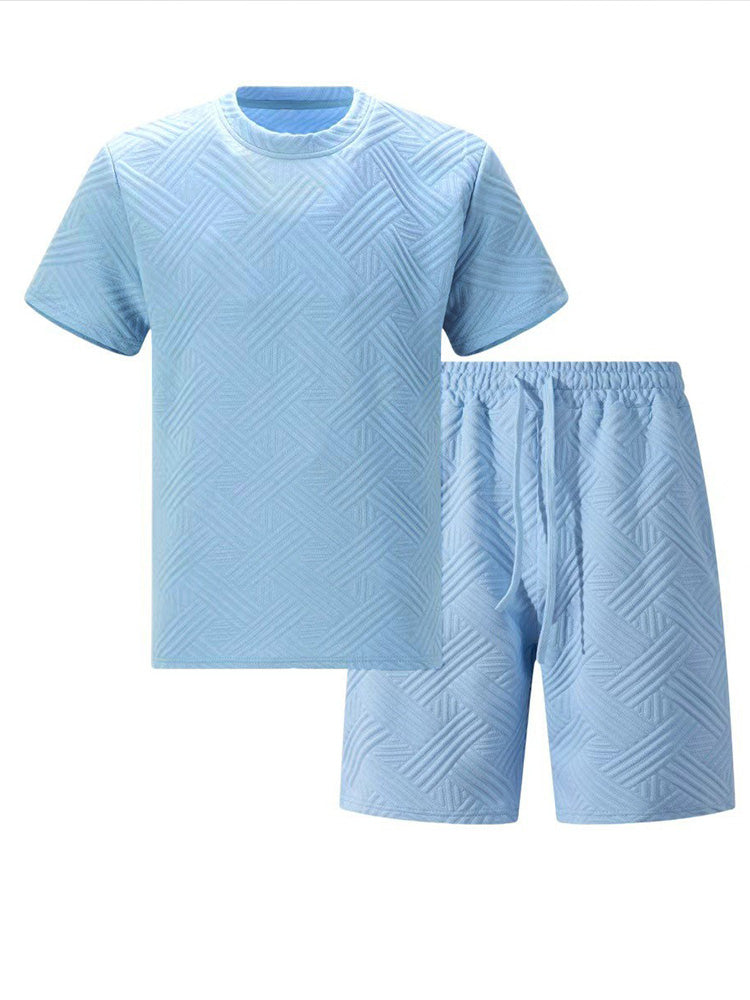 Drawstring Shorts Geometric Casual Outfit