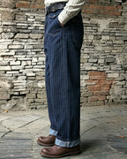 Vintage Navy Blue White Pinstripe Denim Jeans