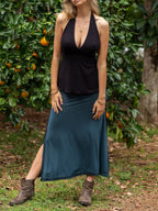 Long Pixie Skirt, Slit Skirt