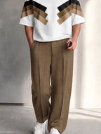 Urban Relaxed Fit Colorblock T-Shirt Pants Set