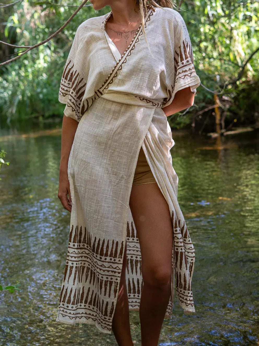 Cotton Kimono ¨C Print Long Kimono
