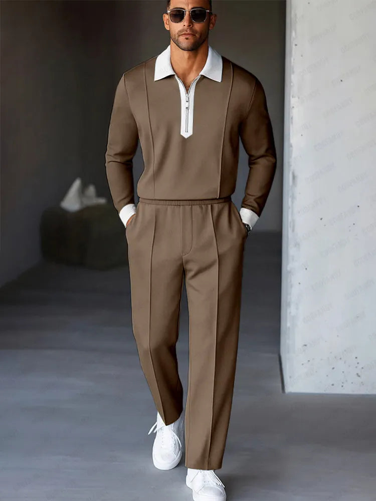 Easy Match Two-Tone Casual Set