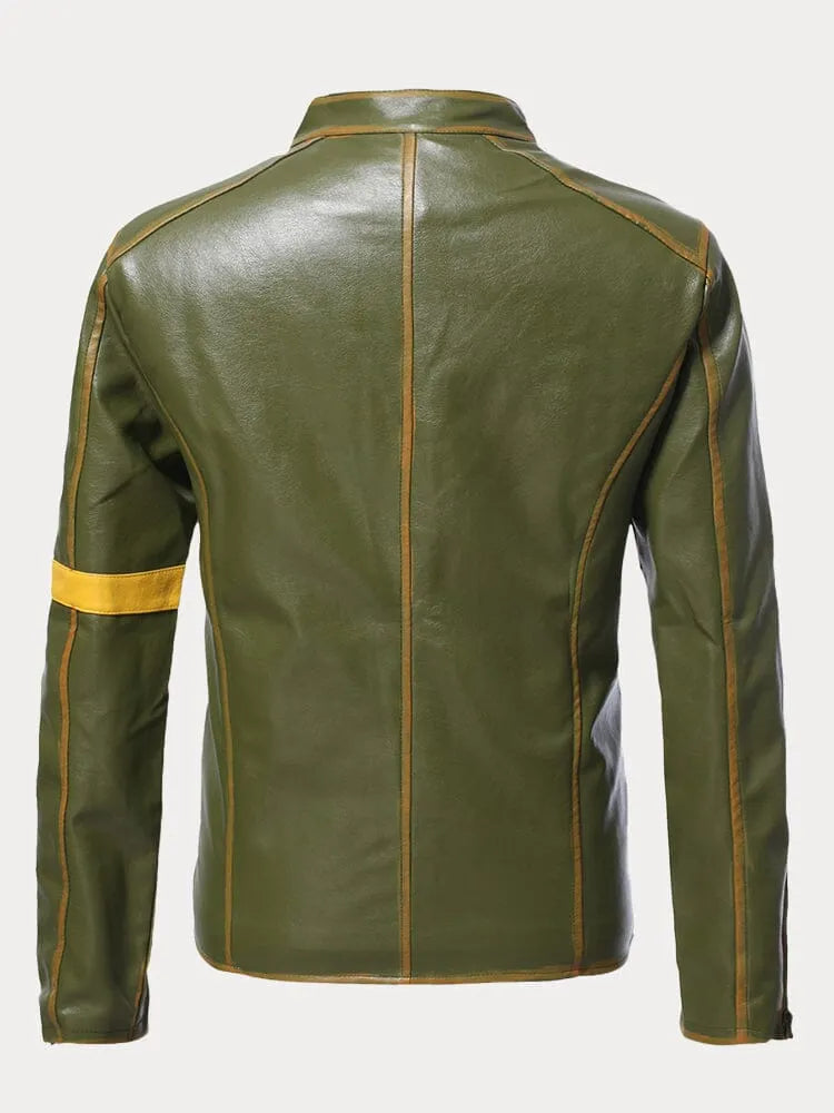Stand Collar Punk Leather Jacket