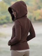 Vintage Brown Plush Hoodie with Long Sleeves ¨C Cozy Style