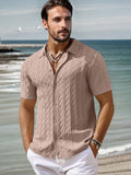 Modern Soft Cable Knit Shirt
