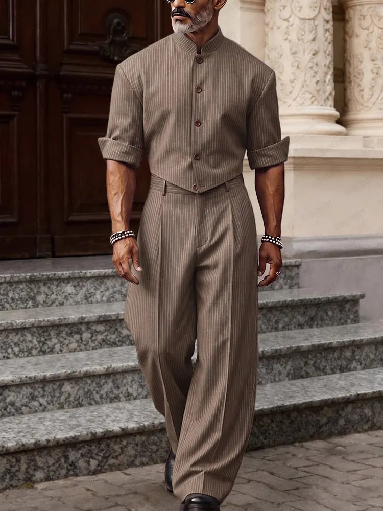Smart Casual Designer Pinstripe Co-ord Set