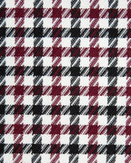 Vintage Burgundy Black Houndstooth Straight©\Leg Trousers