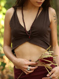Boho Crop Top, Hippie Festival Tribal Clothing, Bohemian Summer Pixie Burning Man Outfit