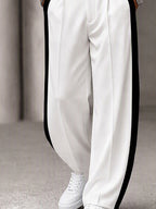 Urban Contrast Rib Mock Neck Top Pants Set