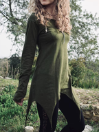 Long Sleeve Pixie Pointy Top - Cotton Boho Festival Top