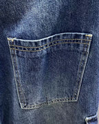 Vintage Washed Cargo Wide©\Leg Denim Pants
