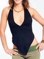 Yoga Wear, Sexy Halter Top, Beach Top, Pixie Hippie Top, V Neck Top, Elven Clothing