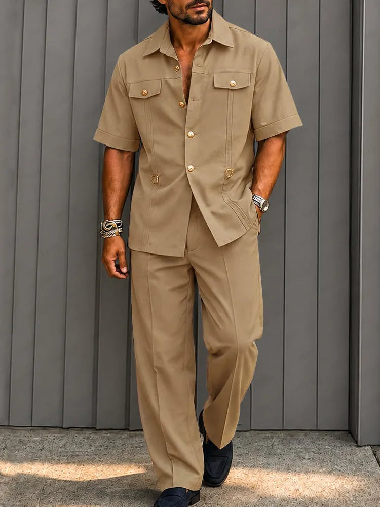 Smart Casual Designer Shirt and Pants Co-ord Set
