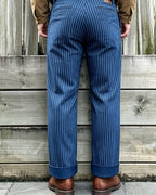 Vintage Railroad Stripe Straight Denim Pants