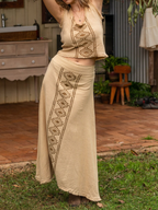Tribal Top, Fairy Top, Festival Clothing, Raw Cotton Top, Forest Nymph Top