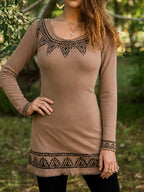 Ethnic Dress, Tribal Clothing, Sexy Short Dress, Boho Fairy Dress, Tribal Long Sleeve Dress