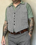 Vintage Hickory Stripe Adjustable Back©\Strap Vest