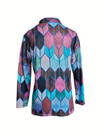 Women's Business Casual Zipper Tops, Elegant & Stylish Tops For Office & Work, Women's Clothing