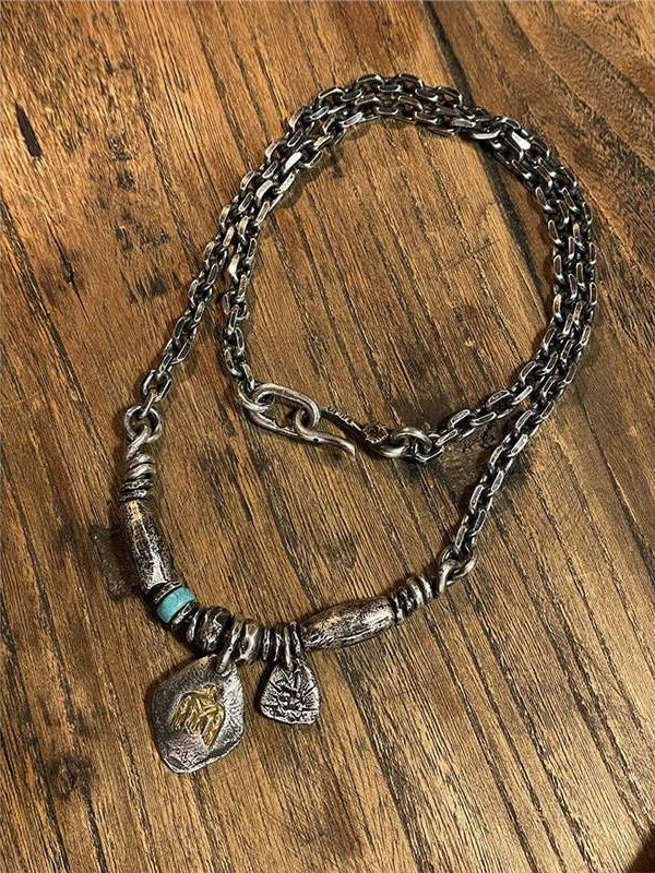 Vintage Style Goshawk Pendant Collarbone Necklace