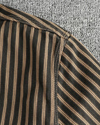 Retro Vertical Stripe Workwear Long-sleeve Shirt