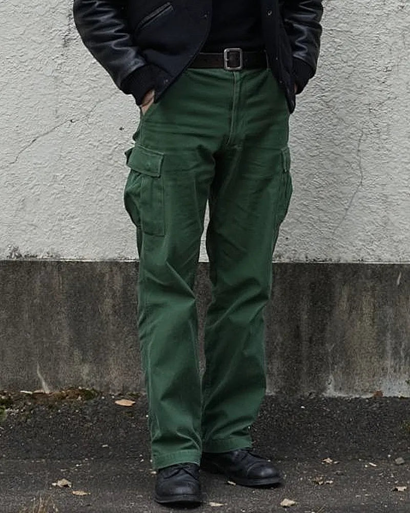 Vintage Forest Green Cargo Trousers